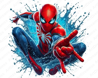 Spiderman Clipart, Superhero PNG, Avengers, Spiderman Splash, High Quality