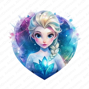 Frozen Elsa Clipart PNG, Baby Elsa Watercolor, Princess Elsa Digital, Elsa Frozen, Elsa T-Shirt Design, High Quality