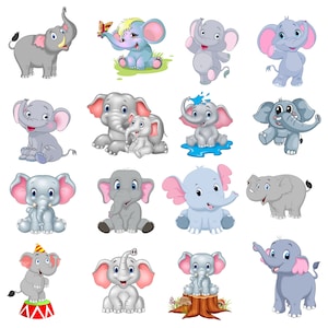 Cartoon Elefant Clipart PNG, Elefant Transparent, niedlicher Elefant Digital