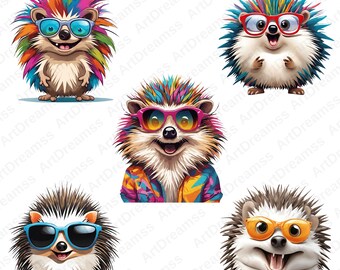 Cute Hedgehog PNG, Hedge Clipart, Hedgehog Bundle, Cool Hedgehog, High Quality