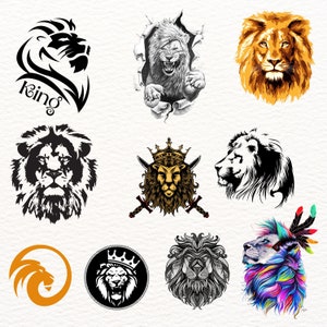 Lion png, lion bundle, lion clipart