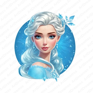 Frozen Elsa Clipart PNG, Princess Elsa Digital, Elsa Frozen, Elsa T-Shirt Design, High Quality