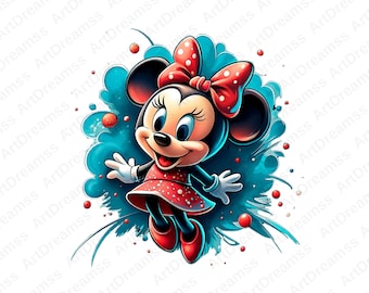Minnie Mouse Clipart, Słodka Minnie Mouse PNG, Kreskówkowa Minnie Mouse, Wysoka Jakość