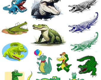 Alligator Clipart PNG, Crocodile Cartoon, Happy Crocodile, Cute Crocodile, Animals, Crocodile Transparent, Crocodile Digital, High Quality