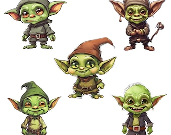 Goblin Clipart PNG, Cute Goblin, Cartoon Goblin, Goblin Digital, Goblin transparant, hoge kwaliteit