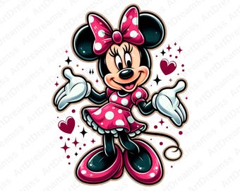Minnie Mouse clipart-png, schattige Minnie Mouse, Minnie Digital, Disney, hoge kwaliteit