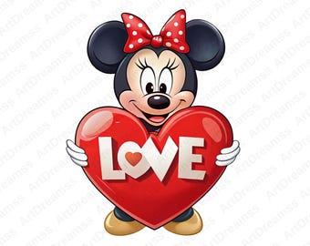 Minnie Mouse Clipart, Disney, Cute Minnie Mouse PNG, Love Style Minnie Mouse, High Quality