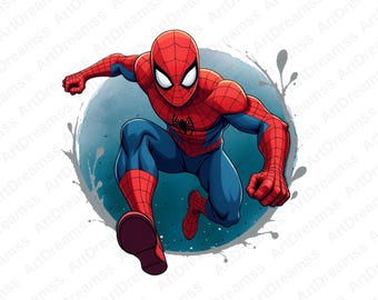 Spiderman Clipart, Superhero PNG, Avengers, Spiderman Splash, High Quality