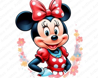 Minnie Mouse Clipart, Disney, Cute Minnie Mouse PNG, Love Style Minnie Mouse, High Quality