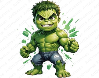 Baby Hulk Clipart, Hulk PNG, Cool Hulk, Super Hero, Hulk Splash Style, High Quality