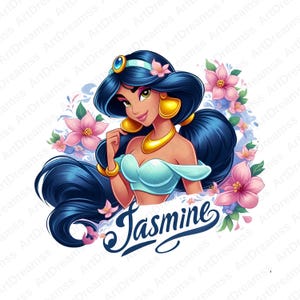 Princess Jasmine Clipart, Jasmine PNG, Cute Princess, Disney Princess, High Quality