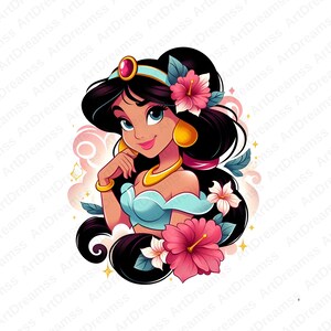 Princess Jasmine Clipart, Jasmine PNG, Cute Princess, Disney Princess, High Quality