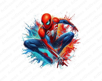 Spiderman Clipart, Superhero PNG, Avengers, Spiderman Splash, High Quality
