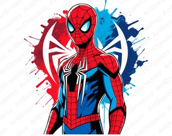 Spiderman Clipart, Superhero PNG, Avengers, Spiderman Splash, High Quality