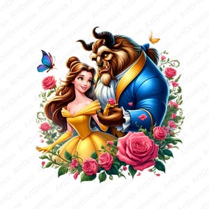Clipart di La Bella e la Bestia, Belle PNG, Disney, Principessa carina, Alta qualità