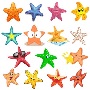 Starfish Clipart PNG, Cute Starfish, Starfish Transparent, Cute Animal, Cartoon Starfish, Starfish Digital, High Quality