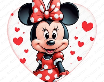Minnie Mouse Clipart, Disney, Cute Minnie Mouse PNG, Love Style Minnie Mouse, High Quality