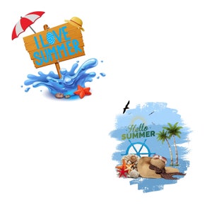 Sommer PNG, Hallo Sommer, Ich liebe Sommer, Urlaub PNG, Strand PNG, Sommer Transparent, Hohe Qualität