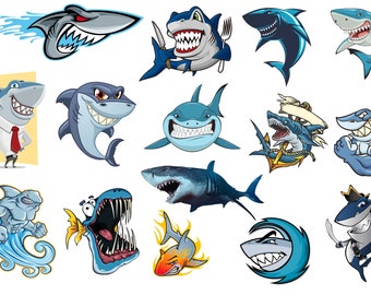 Shark PNG Bundle, Shark Digital Transparent