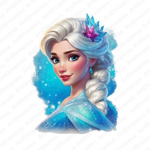 Frozen Elsa Clipart PNG, Princess Elsa Digital, Elsa Frozen, Elsa T-Shirt Design, High Quality