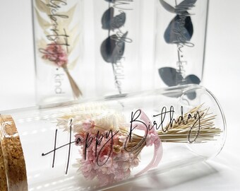 Glas mit Korken Geldgeschenk Geburtstag Wunscherfüller