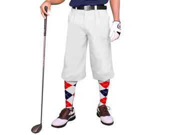 Golf Knickers Microfiber (Plus Fours) for Men - White