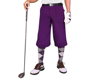 Golf Knickers Microfiber (Plus Fours) for Men - Purple
