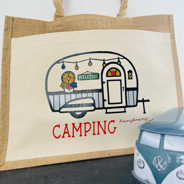 Camping Krimskrams Jute-Tasche