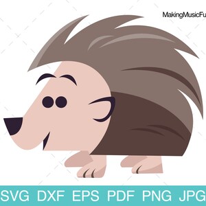 Hedgehog - SVG Cricut & Silhouette Cut Files. Clip Art Hérisson mignon. Illustration vectorielle. Utilisation commerciale limitée. (DXF, EPS, PDF, PNG, JPG)