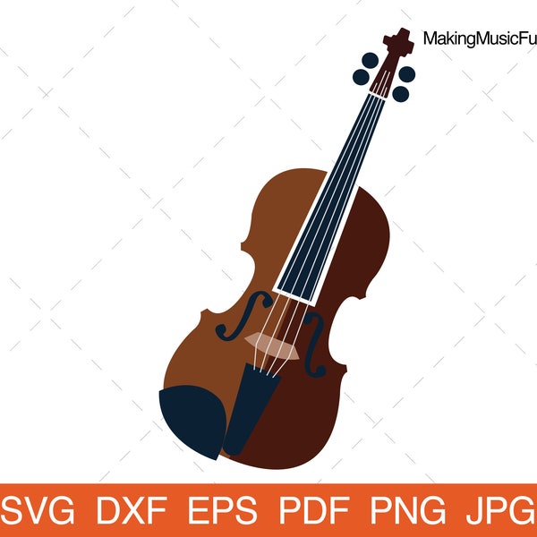 Viola - SVG Cricut & Silhouette Cut Files. Viola Clip Art. Orchestra Musical Instrument. Vector Illustration File. (dxf, eps, pdf, png, jpg)