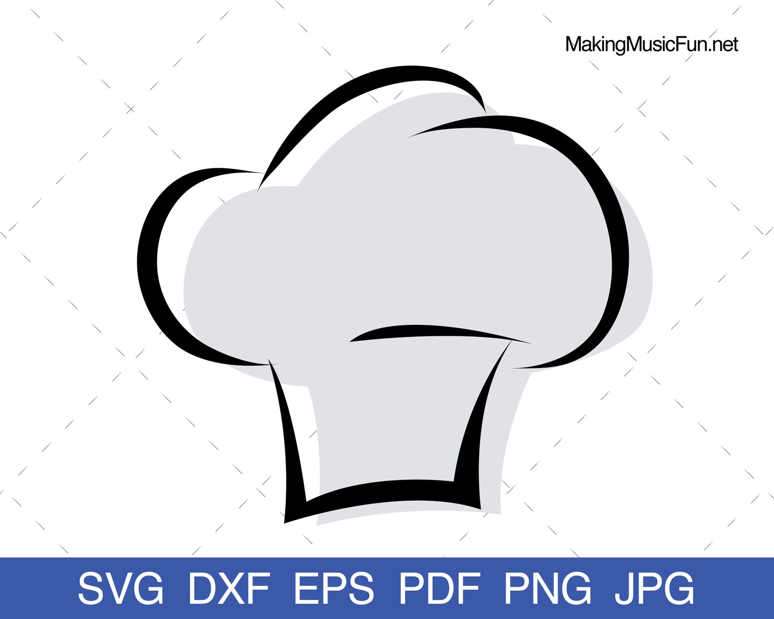 Chef Hat SVG Cricut & Silhouette Cut Files. Chef Hat Clip Art. Baker