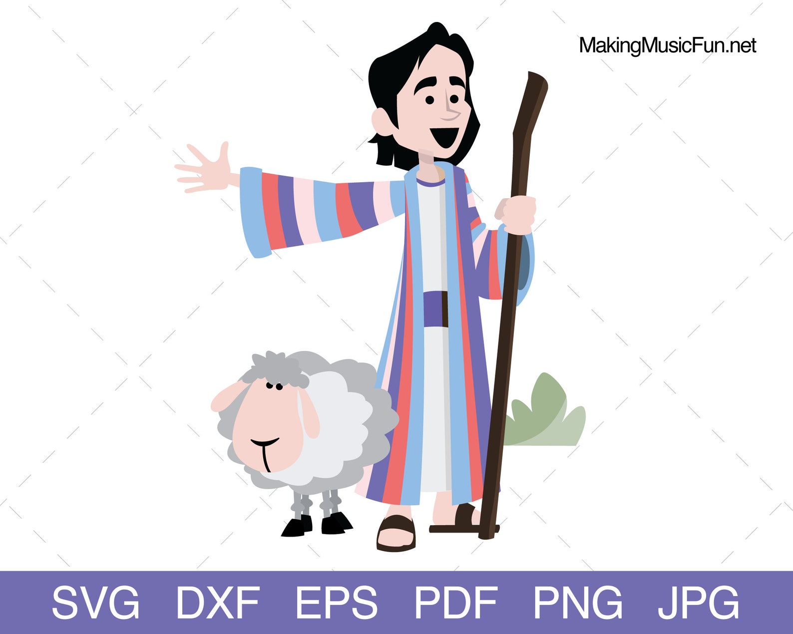 Joseph and His Coat of Many Colors - SVG Cricut & Silhouette Cut Files ...