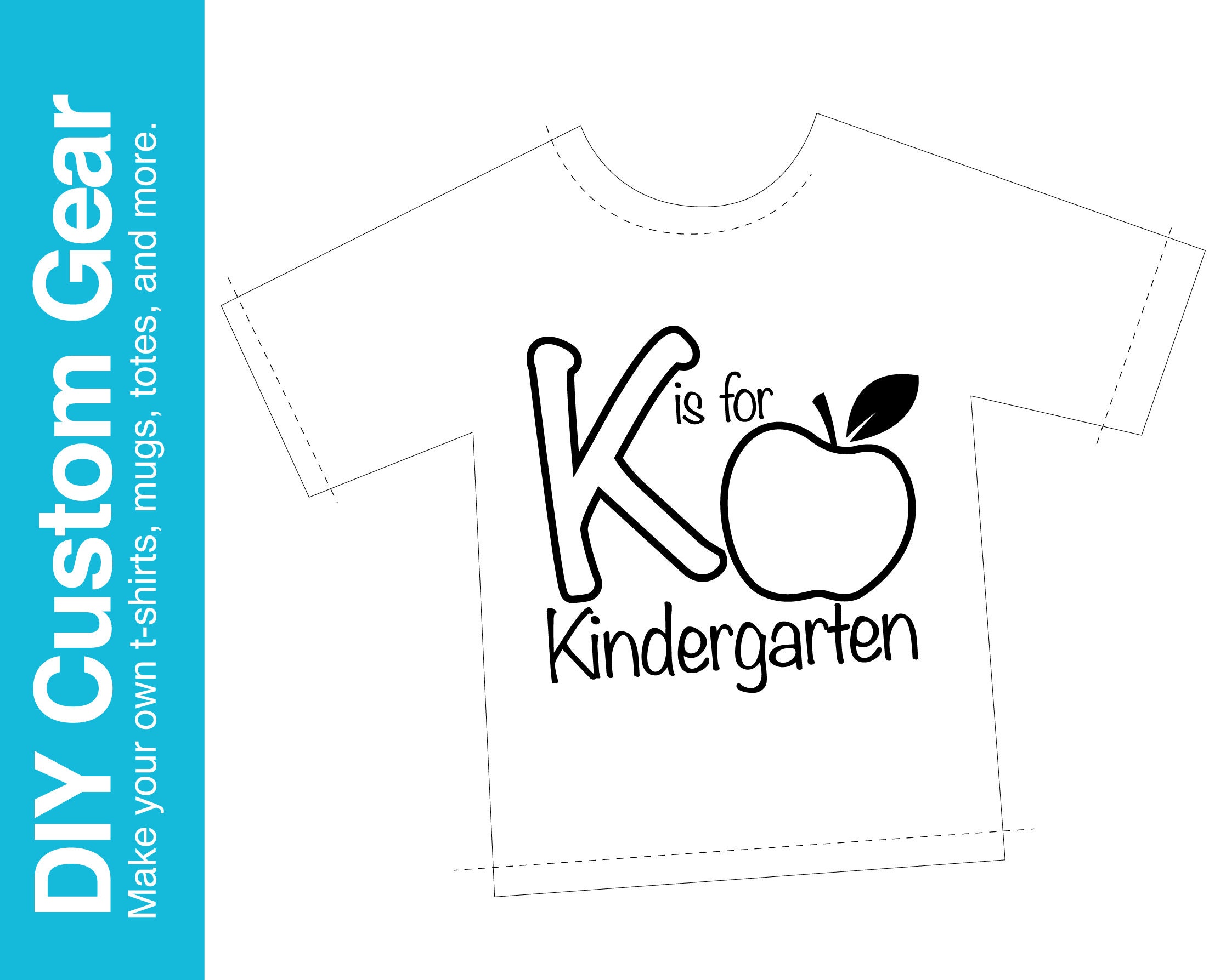 Kindergarten SVG Cricut & Silhouette Cut Files. Back to School Clip Art