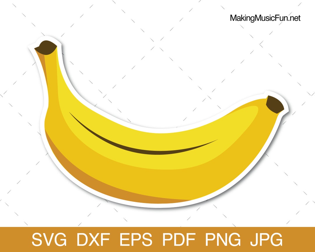 Banana SVG Cricut & Silhouette Cut Files. Banana Fruit Clip - Etsy