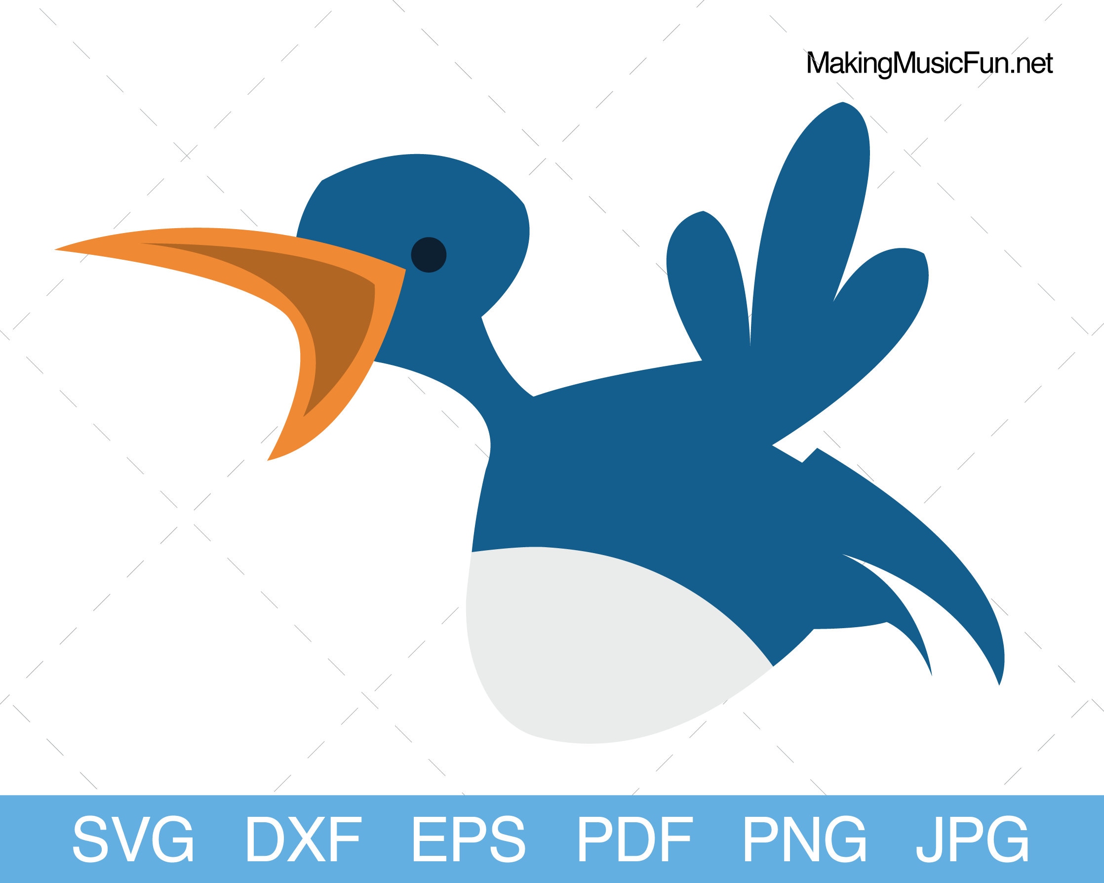Cuckoo Bird - SVG Cricut & Silhouette Cut Files. Cartoon Cuckoo