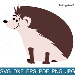 Hedgehog - SVG Cricut Cut Files. Illustration vectorielle de hérisson de dessin animé mignon. Clipart. Utilisation commerciale limitée. (DXF, EPS, PDF, PNG, JPG)