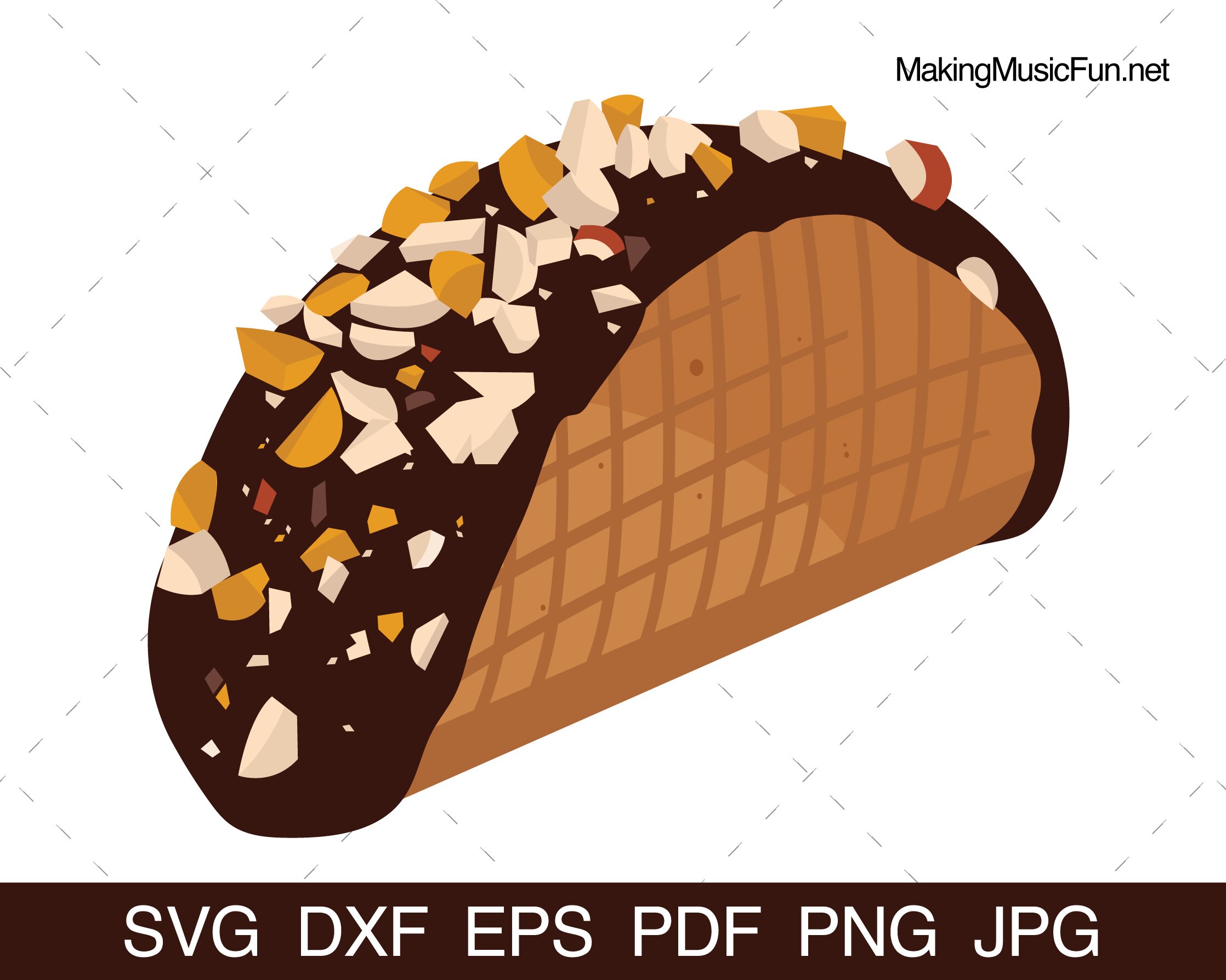 Ice Cream Taco SVG Cricut & Silhouette Cut Files. Ice Cream - Etsy