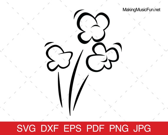 Popcorn - SVG Cricut Cut Files. Popping Popcorn Silhouette Clip