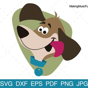 Happy Puppy - SVG Cricut & Silhouette Cut Files. Cartoon Puppy Dog Clip Art. Limited Commercial Use Included. (dxf, eps, pdf, png, jpg)