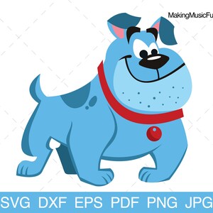 Bull Dog - SVG Cricut & Silhouette Cut Files. Cartoon Bull Dog Clip Art/Vector. Includes Limited Commercial Use. (dxf, eps, pdf, png, jpg)