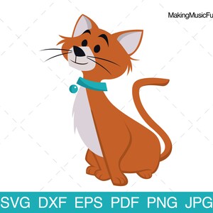 Cat - SVG Cricut Cut Files. Cartoon Cat Vector Illustration. Cute Sitting Cat Clip Art. Limited Commercial Use. (dxf, eps, pdf, png, jpg)