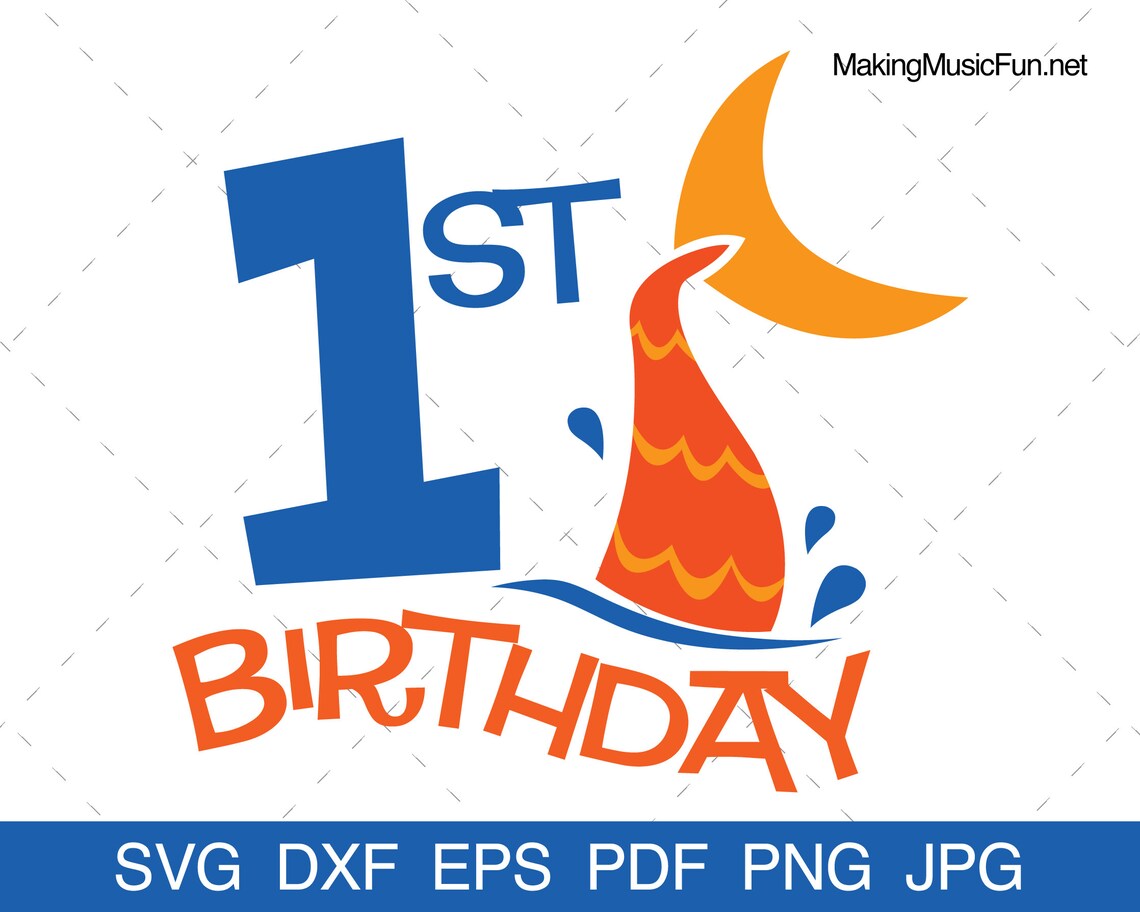 First Birthday SVG Cricut Cut Files. Mermaid Number One Birthday Clip