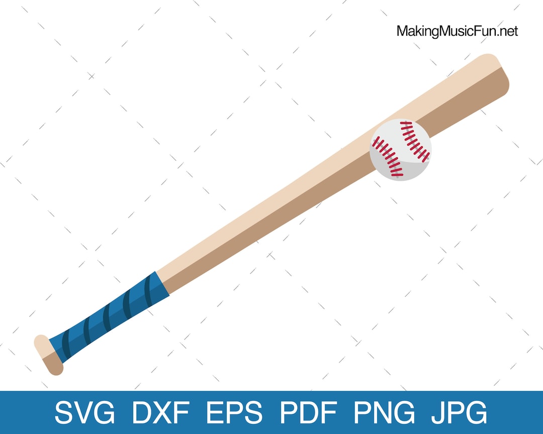 Baseball Bat and Ball SVG Cricut & Silhouette Cut Files. Baseball Clip