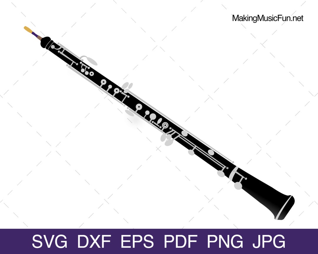 Oboe SVG Cricut & Silhouette Cut Files. Oboe Clip Art. Vector File