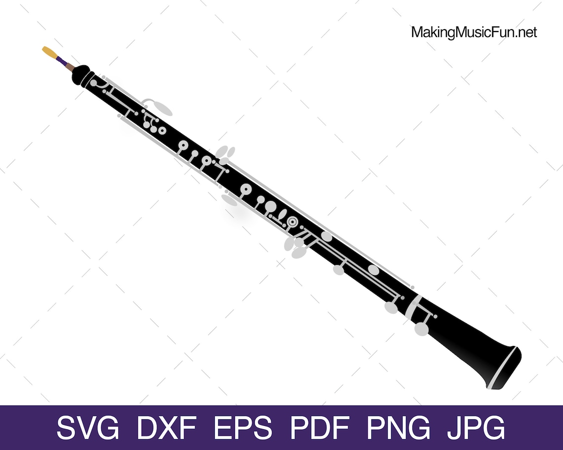 Oboe SVG Cricut & Silhouette Cut Files. Oboe Clip Art. Vector File