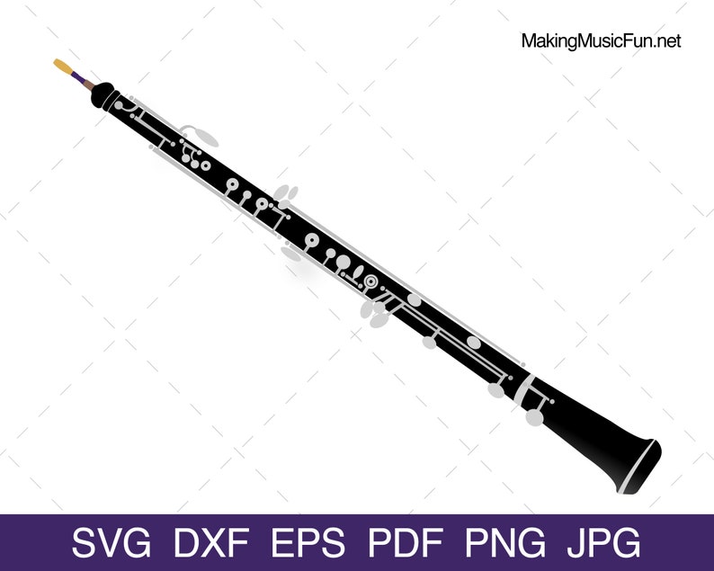 Oboe SVG Cricut & Silhouette Cut Files. Oboe Clip Art. Vector File