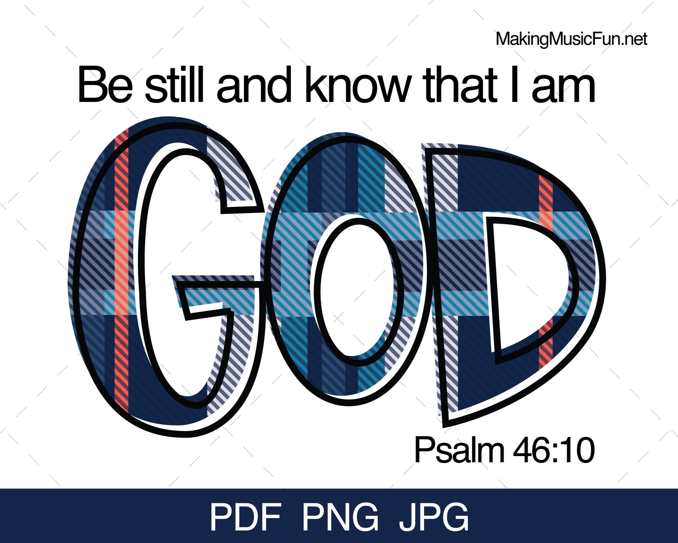 Be Still Christian Clip Art. Bible Verse Clip Art. Psalm Etsy