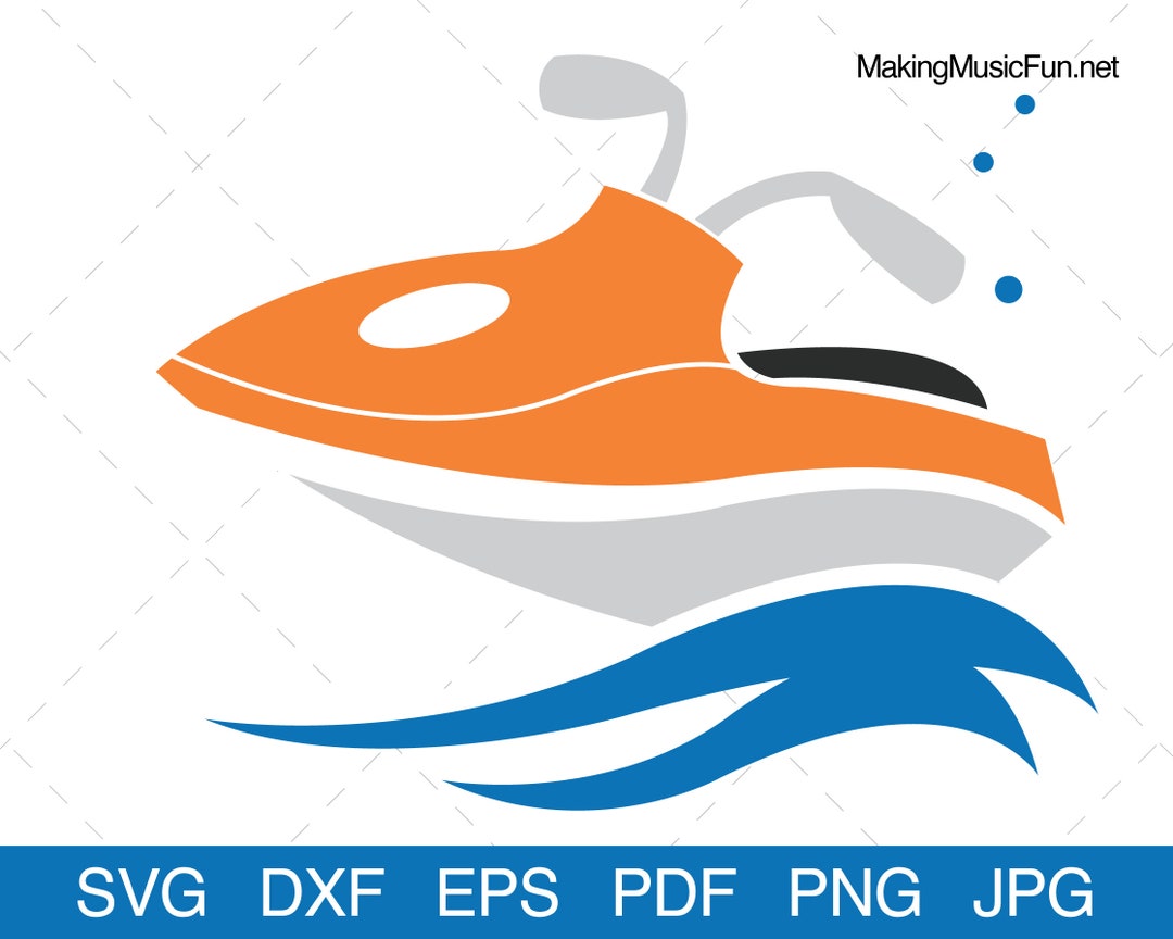 Jet Ski SVG Cricut & Silhouette Cut Files. Jet Ski Clip Art. Jet Ski