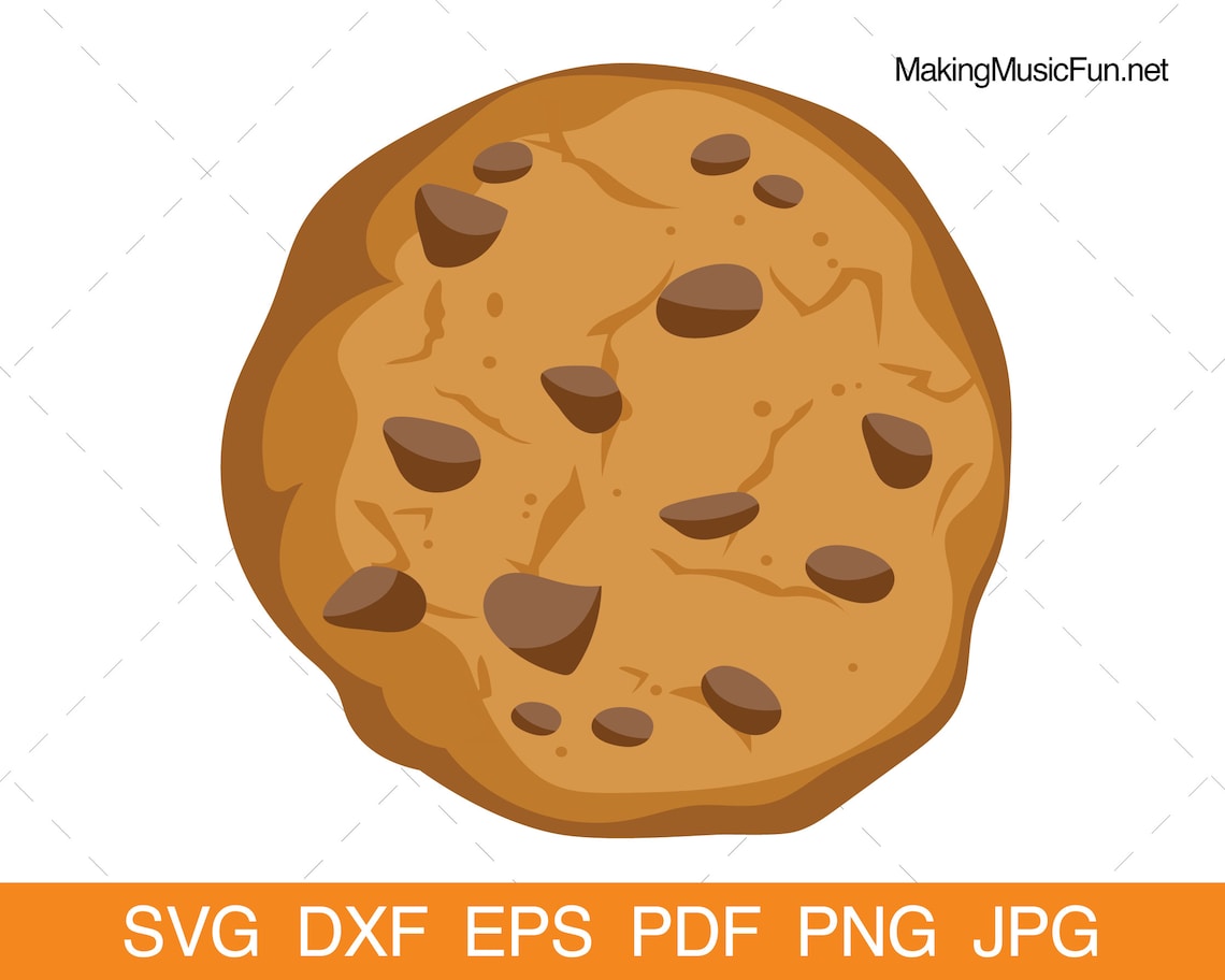Chocolate Chip Cookie SVG Cricut & Silhouette Cut Files. - Etsy