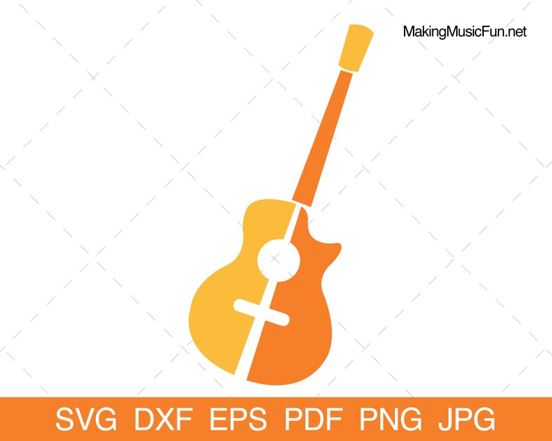 Guitar SVG Cricut & Silhouette Cut Files. Guitar Clip Art. Musical